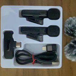 Dual Wireless Microphone For iPhone & Android - Brand New