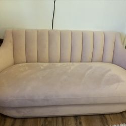 pink couch/ sofa / loveseat