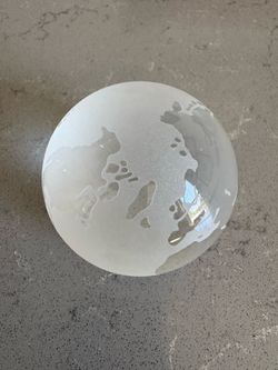 Heavy Clear Globe Paperweight
