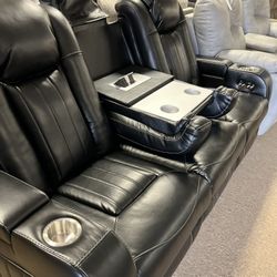 Power Electric Reclining Theater LED lighted Couch! 