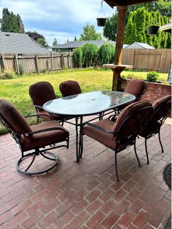 Patio set - table and 6 chairs