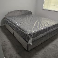 King Size Bed Frame With Mattress 