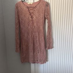 Salmon Pink Short Dress Size M