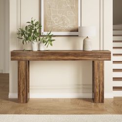 63-Inch Long Console Tables for Entryway, Large Sofa Table Behind Couch, Wooden Entry Foyer Hallway
