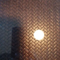 Small End Table With Basket Weave Top And Glass Insert 