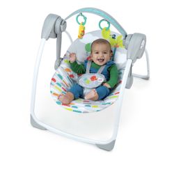 Bright Starts Playful Paradise Portable Compact Baby Swing with