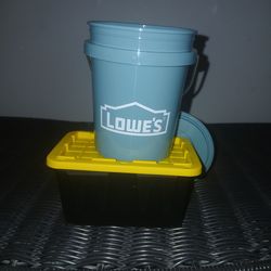 Lowe's Mini Teal Bucket &Tenny Storage Bin's