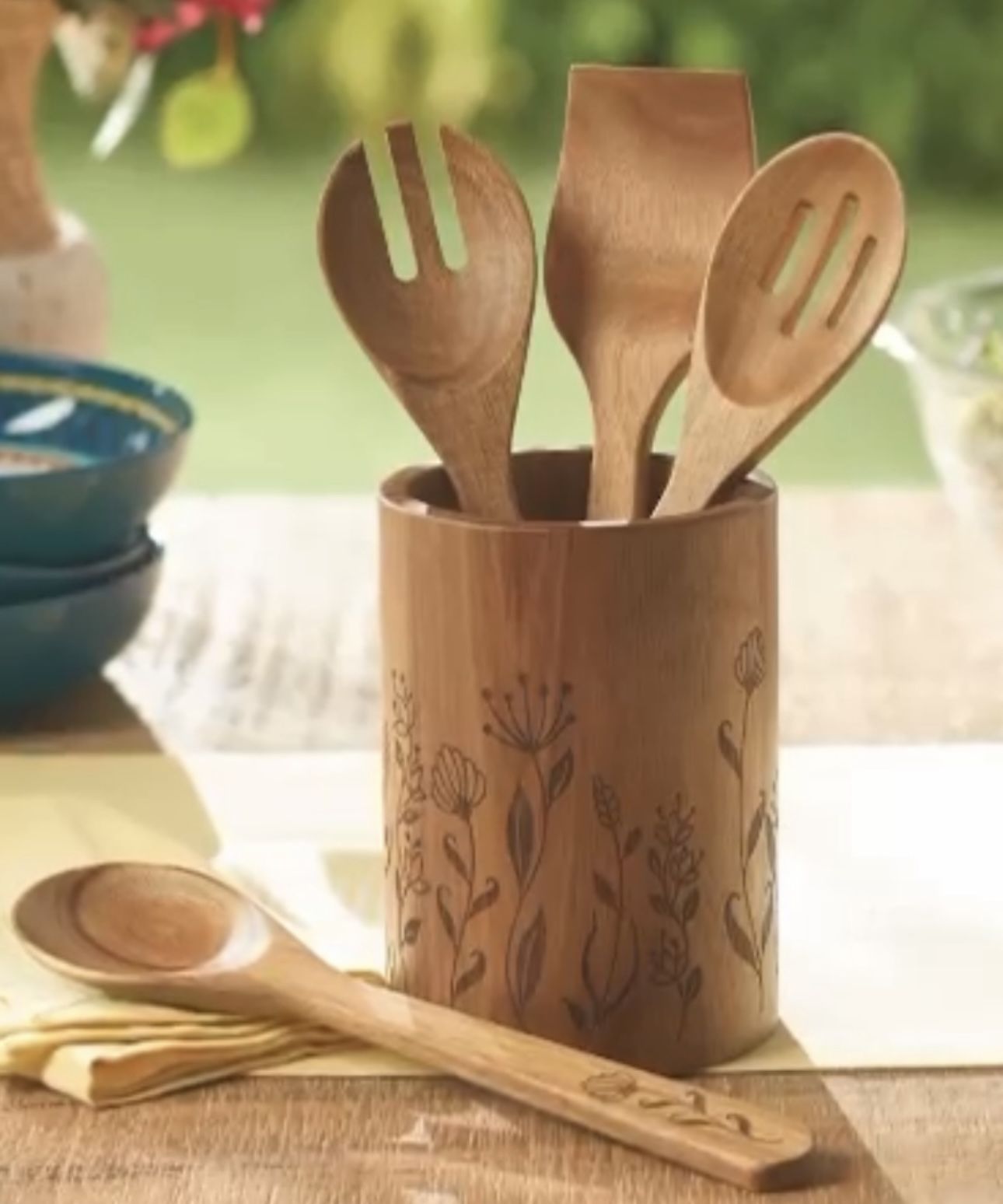 Princess House set Utensilios con Vase