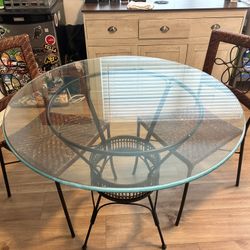 Glass Table with Free Chairs 