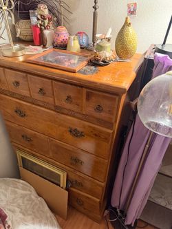 Vintage Solid Wood Tall Dresser – $ 48