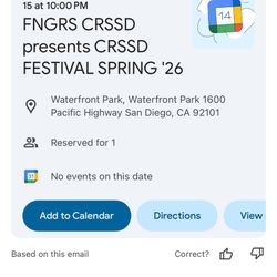 CRSSD Saturday Ticket