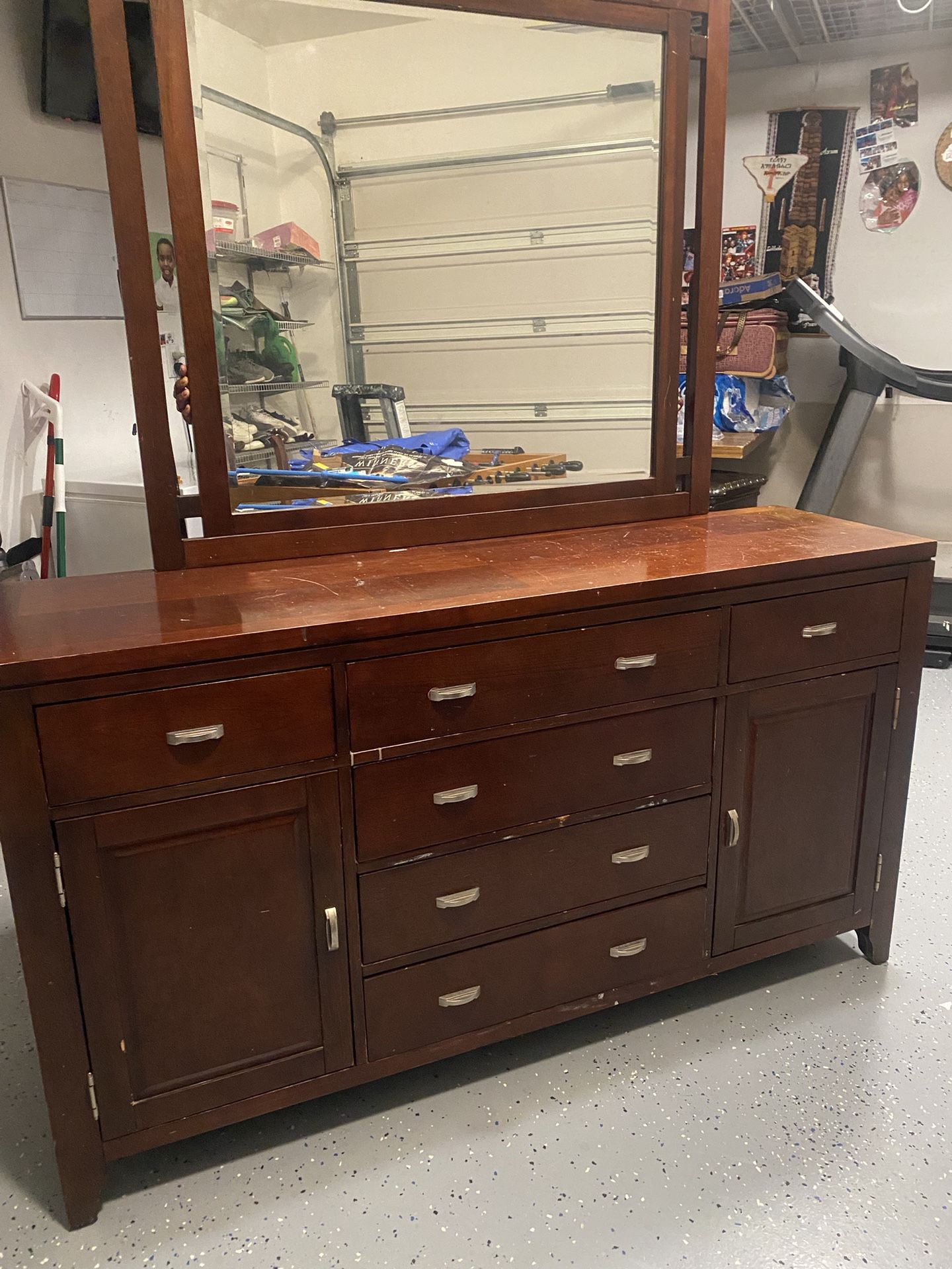 Drawer Dresser and Mirror