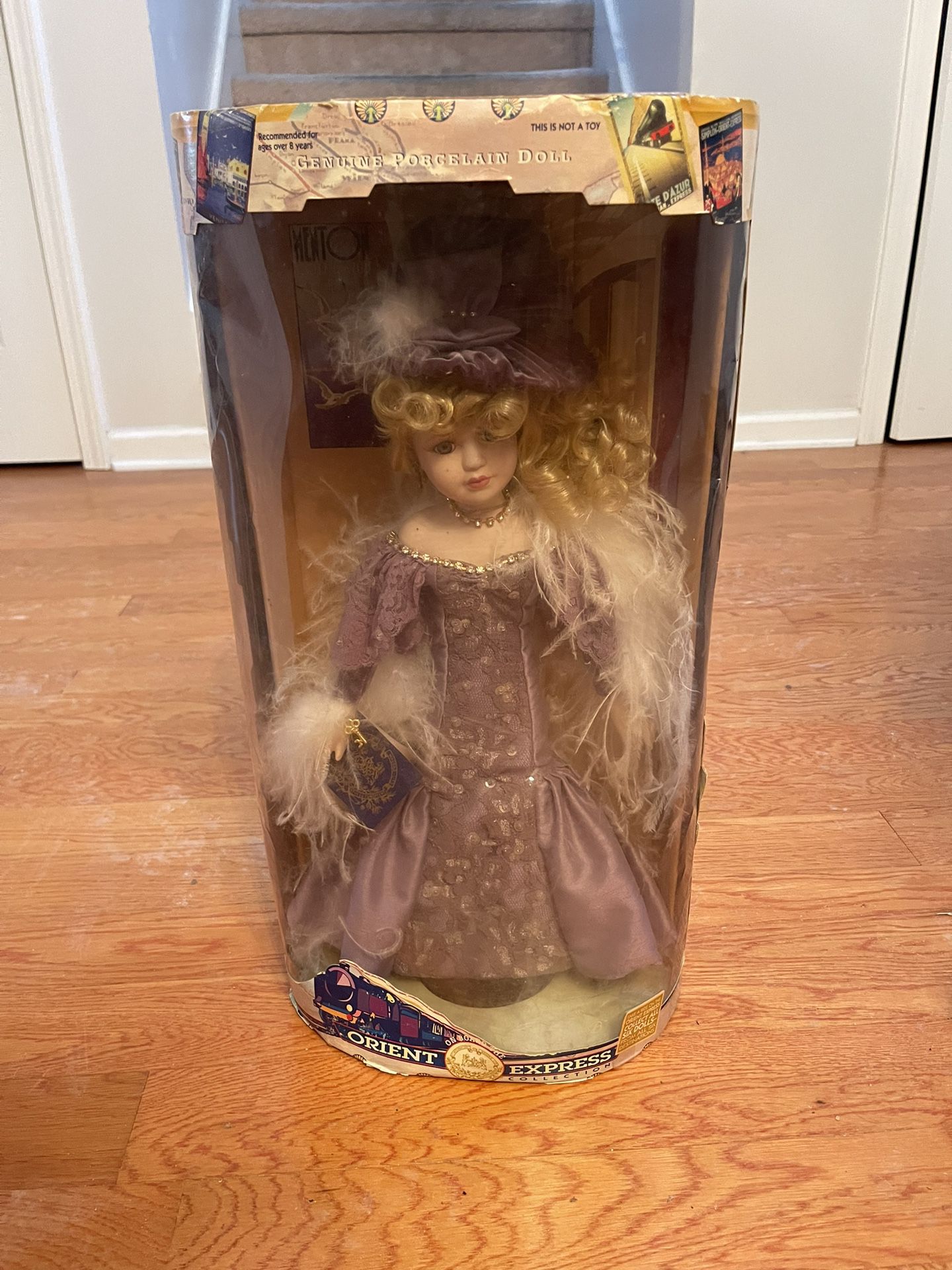 Doll, Porcelain, Vintage, Orient Express Original Box