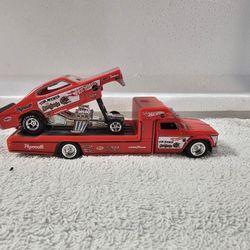 Hot Wheels Plymouth Cuda Duster Funny Car Snake Mongoose Team Transport Car Set