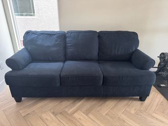 Blue fabric sofas