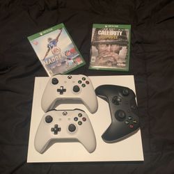 Xbox One X - 3 Controllers & 2 Games