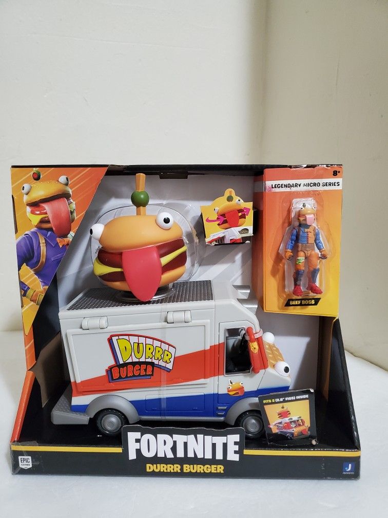 Fornite Durrr Burger Food Truck TRUCK-9-Inch Vehicle 2.5In Articulated Beef Boss