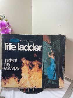Vintage American LaFrance Life Ladder Instant Fire Escape 2-Story Boxed