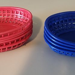 9 Food Or Craft Plastic Baskets 