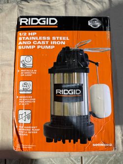 RIDGID 1/2 HP Stainless Steel Sump Pump