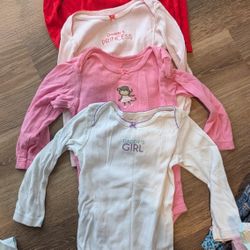 Bundle Of Four 24 Months Cute Long Sleeve Onesies 