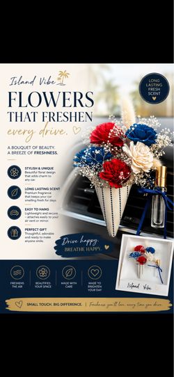 4th of July island vibe car air freshener