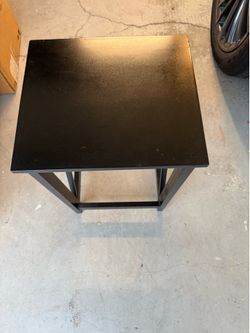 Sleek Black X-Design Side Table / Nightstand
