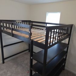 Kids Bed Fram With Study Area Underneath 