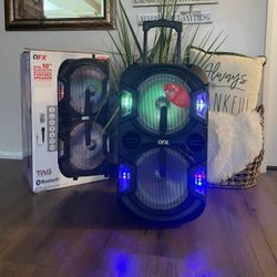 Dual 10” Bluetooth rechargeable Party Speaker With Microphone And LED Lights 🔊🎤🎶 