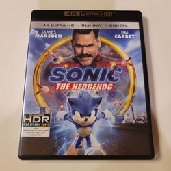 $ 8 4K / BLURAY  COMBO MOVIE. SONIC THE HEDGEHOG. 4K/BLU RAY ONLY. NO DIGITAL. $8. OR TRADE FOR A MOVIE TITLE I DO NOT ALREADY OWN.