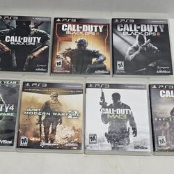 Lot Of 7 Call Of Duty Games (Sony PlayStation 3) PS3 See Pics