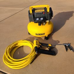 Dewalt Heavy Duty Air Compresser with Nail Gun