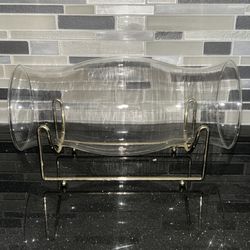 Vintage Hurricane Glass Centerpiece 