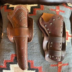Leather Western Holsters – Tooled Leather – Made in USA