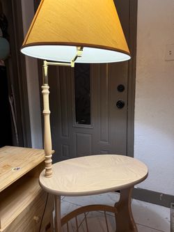 Floor Lamp with Side Table