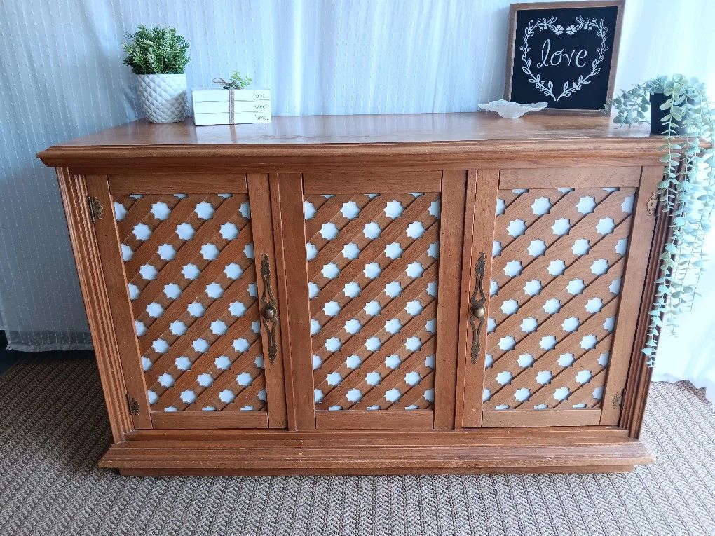 Gorgeous Vintage Wood Buffet For SALE