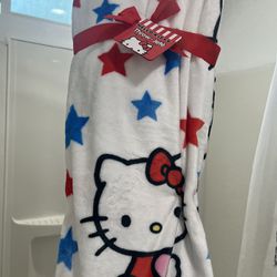 4th Of July Hello Kitty Blanket 