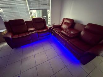 Vendo Juego De Sala Reclinable Con Luces Led