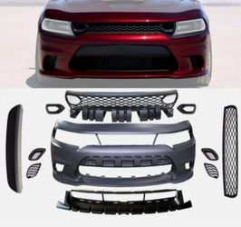 New Style 2015-2021 Dodge Charger Hellcat COMPLETE Front Bumper kit srt8 hell cat srt Daytona