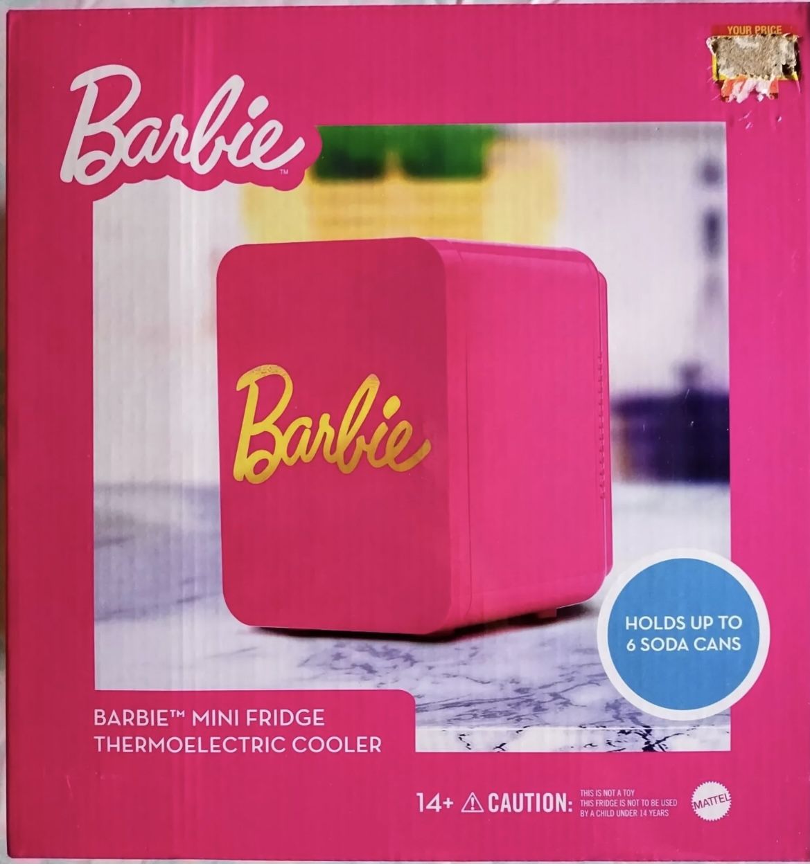 Barbie mini fridge 6 can
