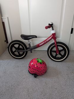 Radio flyer strider bike and helmet