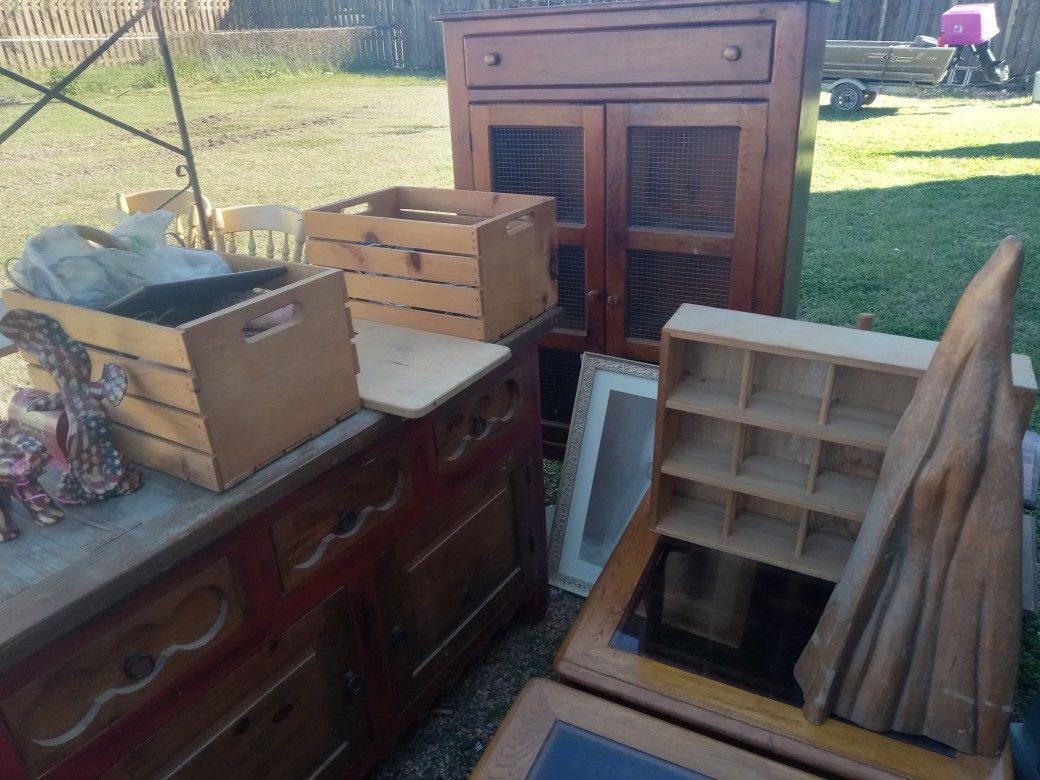 Old cypress cabinet from the 40s.