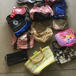 18 Purses, bags and backpacks -all for one price