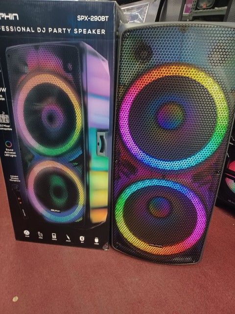 Double 15" Woofers. Professional Dj Bluetooth Party Speakers With Great Bass. Brand New