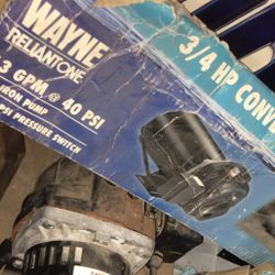 Well Pump 3/4hp  40psi Wayne Brand