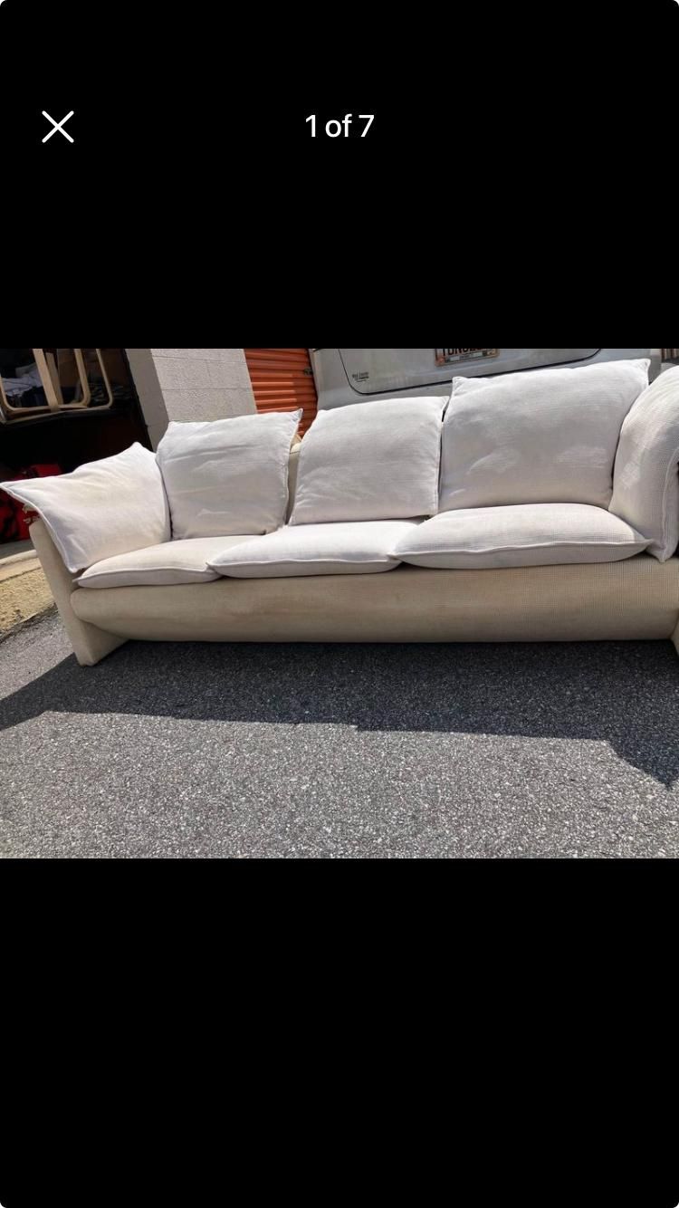Niels Eilersen Arizona Cream Danish Mid Century Sofa