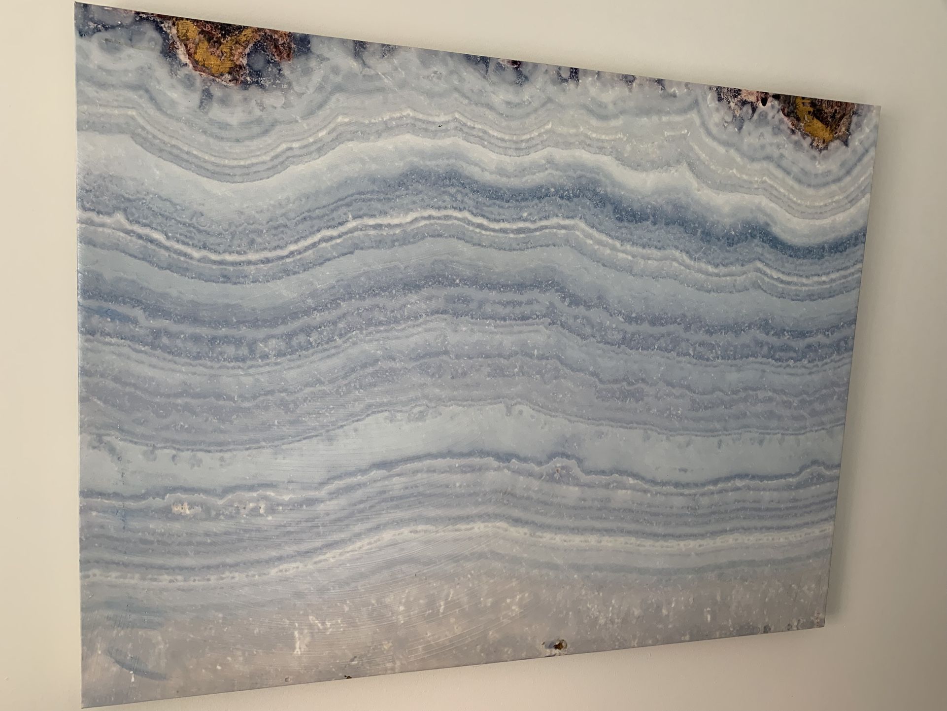 Blue Lace Agate-Inspired Canvas Wall Art-40”x30”