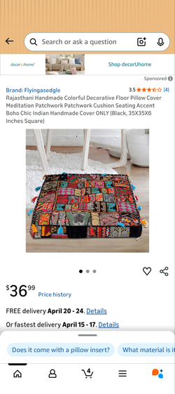 Floor pillow cover