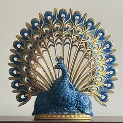 Peacock globe decor 