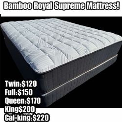 Full Royal Bamboo Supreme Mattress!